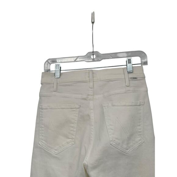 Mother Jeans The Hustler Ankle Fray Fairest Of Them All White Size 28 - Picture 8 of 13